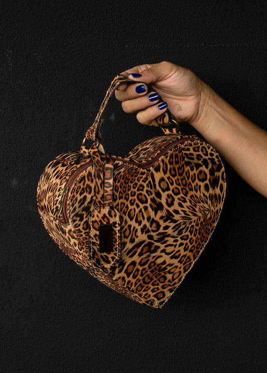 Bolsa Corazón Leopardo