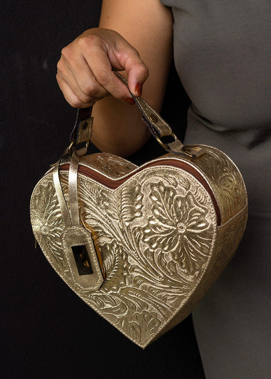 Bolsa Corazón Oro